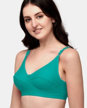 Women’s Net Full Comfortable Free Size Lightly Padded Chami Bra for Everyday Wear Pack of 2